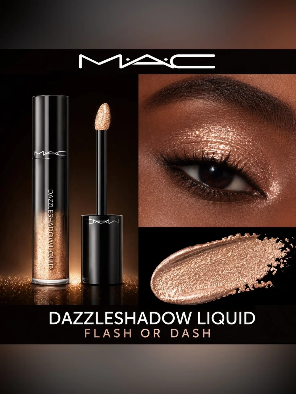 NEW✅ MAC Dazzleshadow Liquid Eyeshadow • Flash or Dash • Shimmer • New in Box